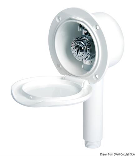 Doccia Classic Evo bianca tubo PVC 4 m  a parete